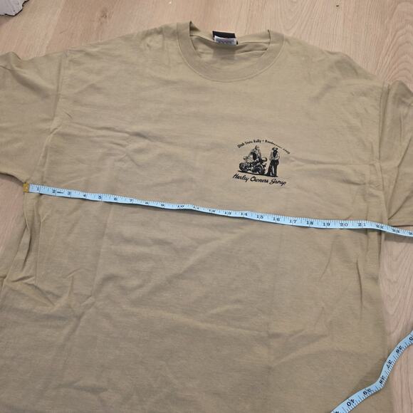 Vintage Hanes Harley Davidson Tan Utah Hog Rendezvous 2000 T-Shirt Size XL - Picture 10 of 10